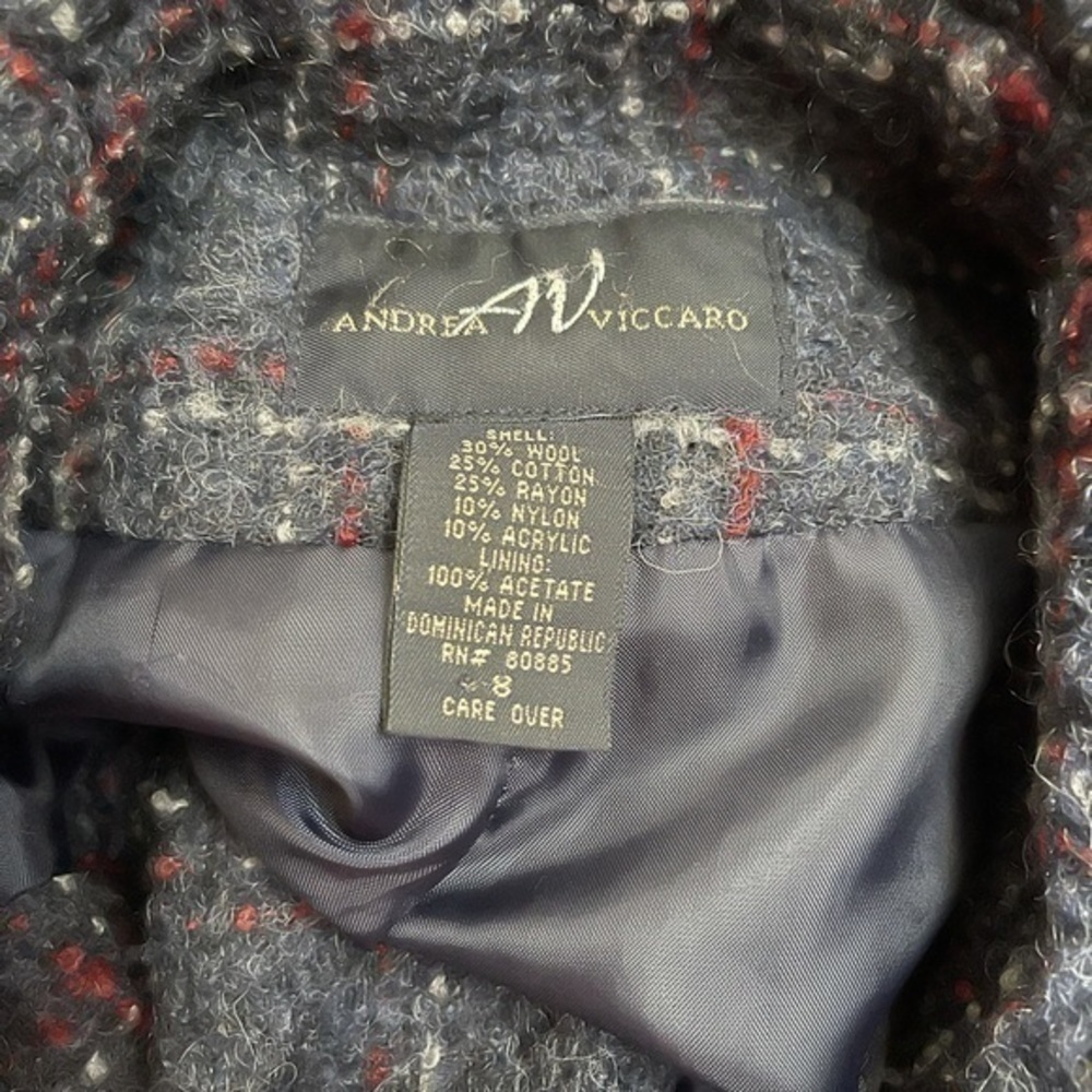 Andrea Viccaro Short 5 Button Wool Blazer Coat - Picture 2 of 6